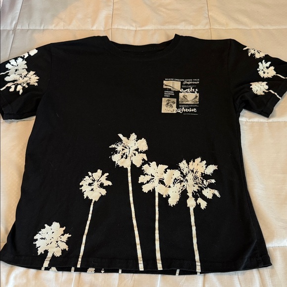 Kids' Black Palm Tree T-Shirt - Picture 1 of 2